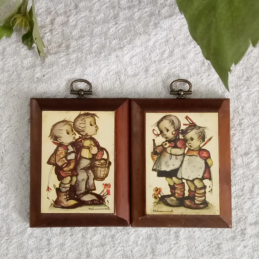 Hummel Vintage Children Wood Hanging Plaques (2)